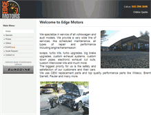 Tablet Screenshot of edge-motors.com